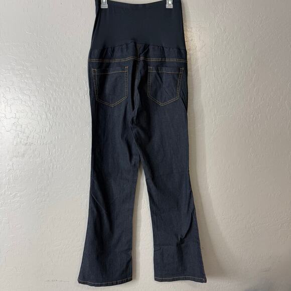 Oh! Mamma Maternity Wide Leg Jeans with Full Panel Blue Size L - Picture 2 of 4